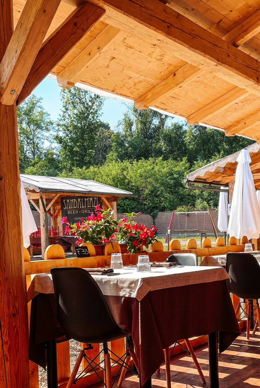 La terrazza del ristorante Sandalmazi
