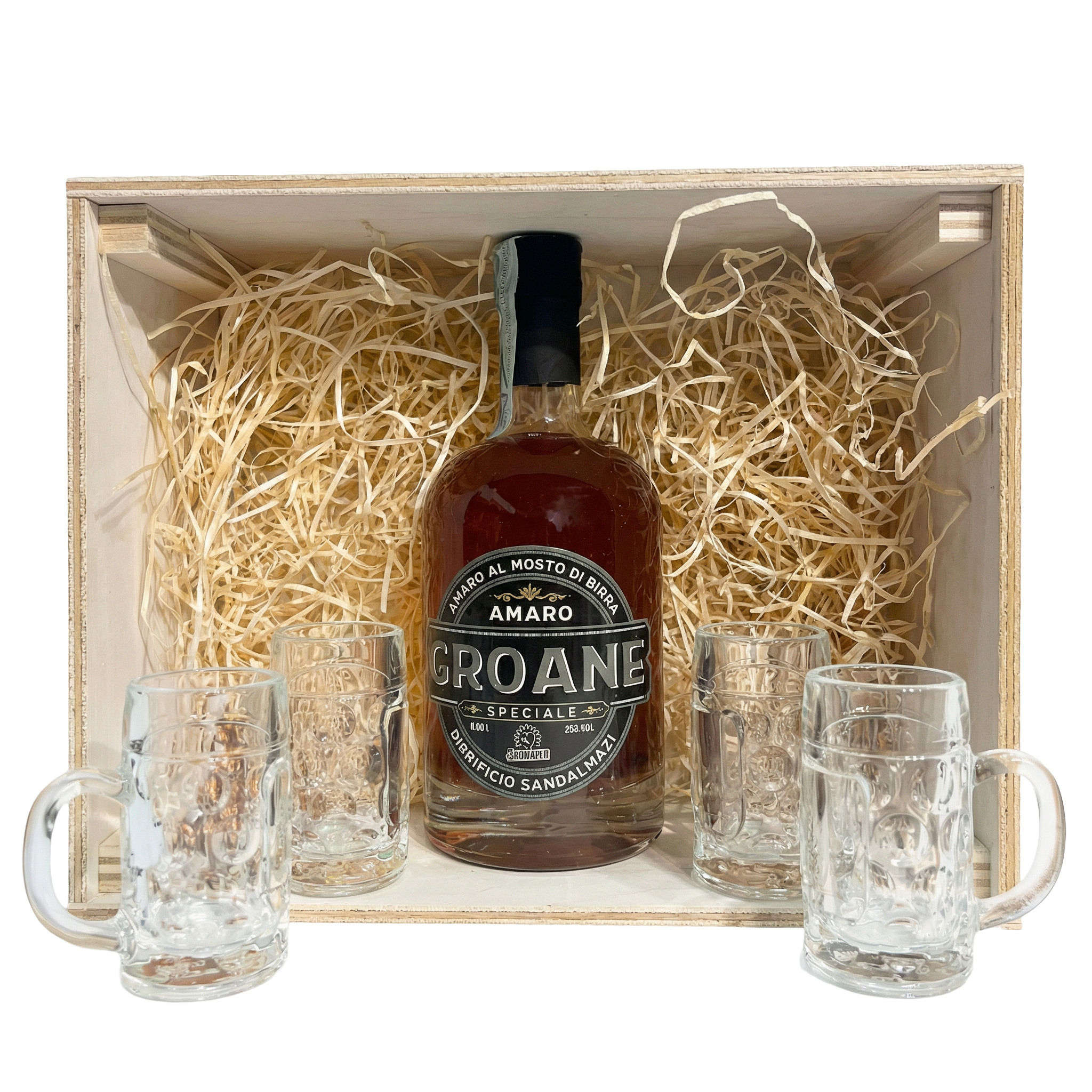 Confezione Amaro Groane con 4 Mini boccali